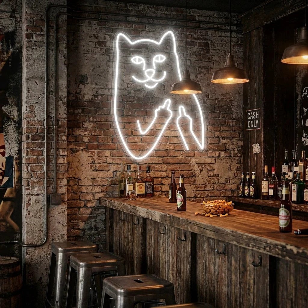 Cat Birdie Led Neon Sign Light