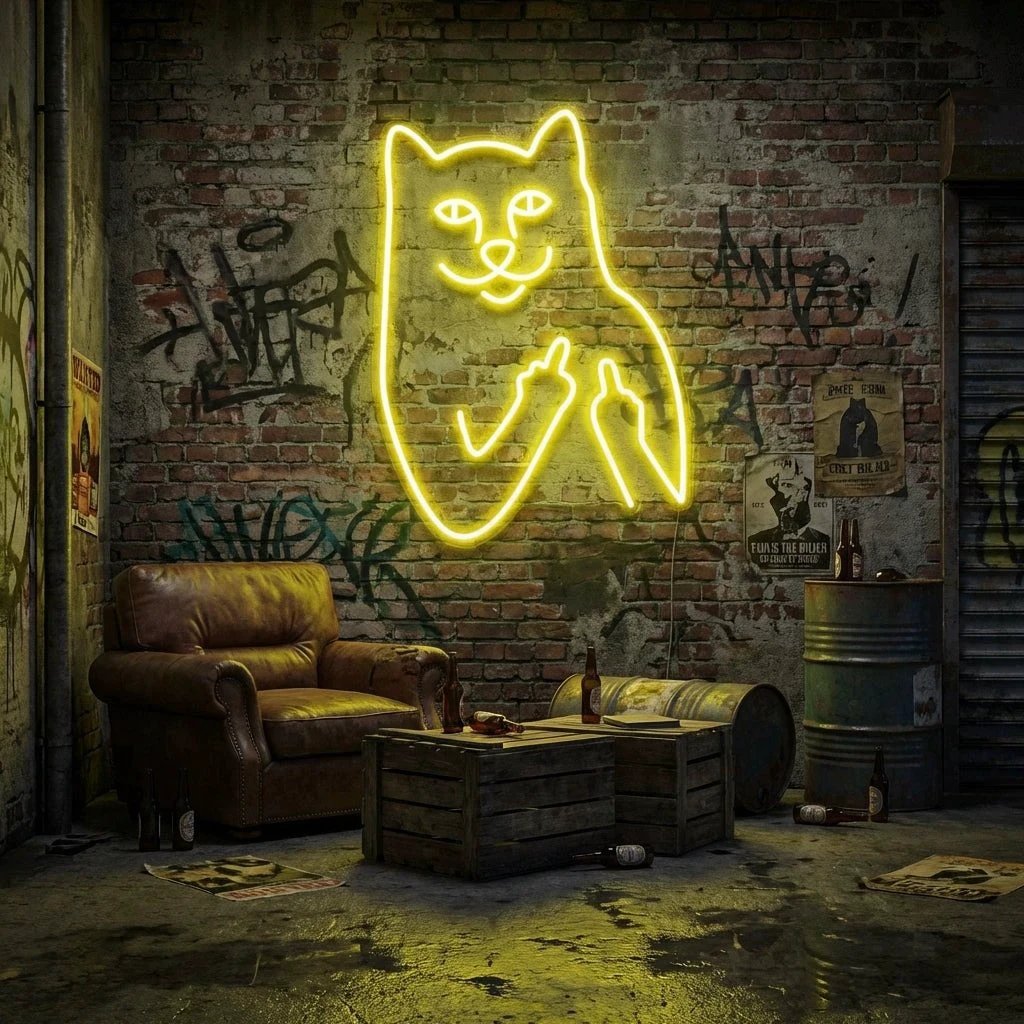 Cat Birdie Led Neon Sign Light