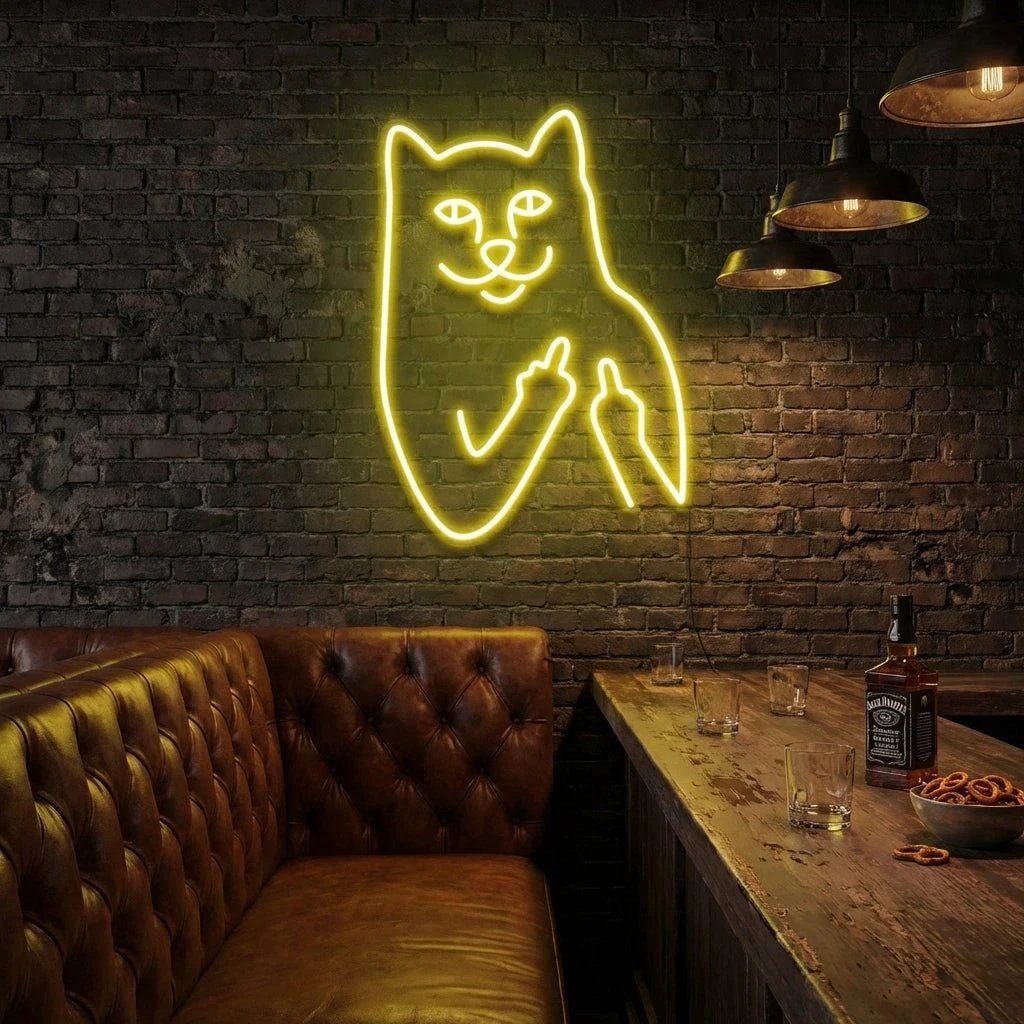 Cat Birdie Led Neon Sign Light