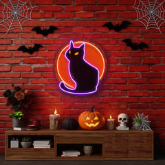 Cat halloween Artwork Led Neon Sign Light