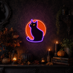 Cat halloween Artwork Led Neon Sign Light