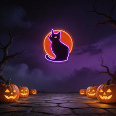 Cat halloween Artwork Led Neon Sign Light