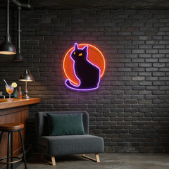 Cat halloween Artwork Led Neon Sign Light