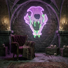 Cat skull Art Work Led Neon Sign Light