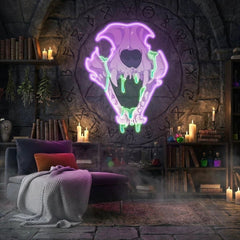Cat skull Art Work Led Neon Sign Light