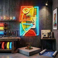 Charming Woman Face Abstract Art LED Neon Sign Light Pop Art