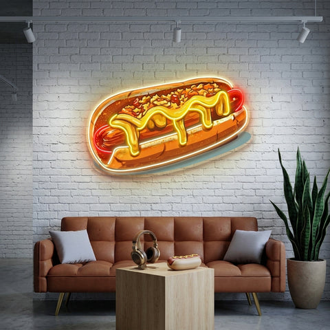 Chili Cheese Dog LED Neon Sign Light Pop Art