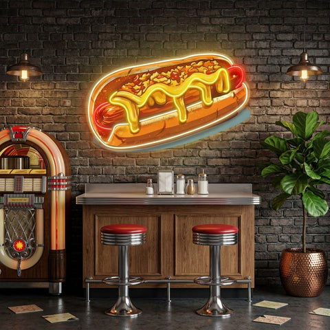 Chili Cheese Dog LED Neon Sign Light Pop Art