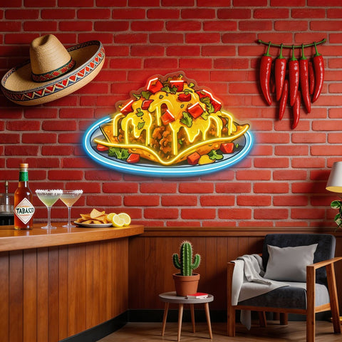 Chili Cheese Nachos LED Neon Sign Light Pop Art