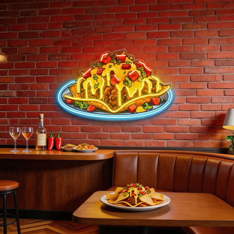 Chili Cheese Nachos LED Neon Sign Light Pop Art