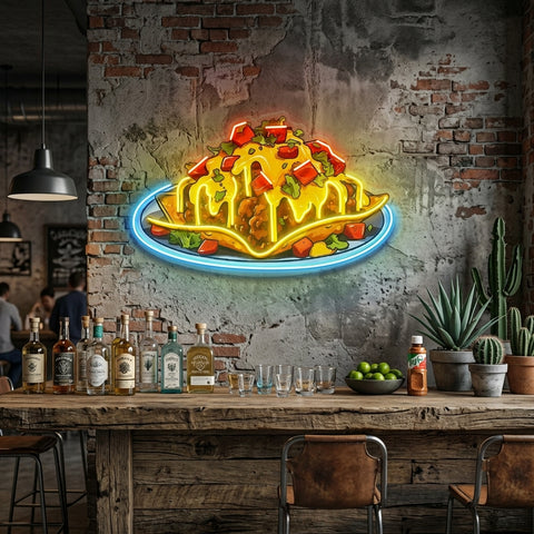Chili Cheese Nachos LED Neon Sign Light Pop Art