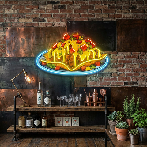 Chili Cheese Nachos LED Neon Sign Light Pop Art