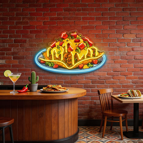 Chili Cheese Nachos LED Neon Sign Light Pop Art