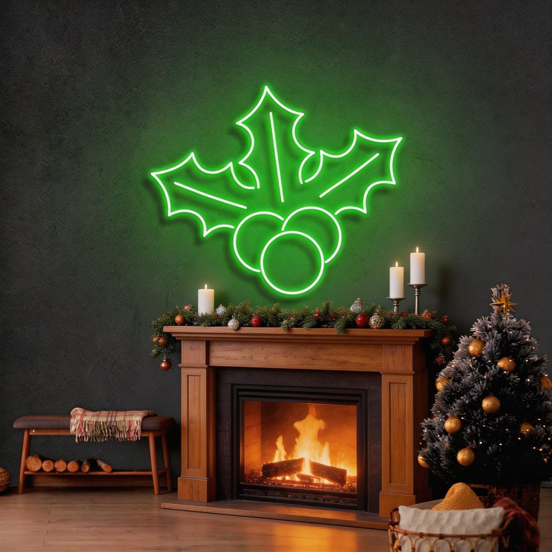Christmas Holly Flex Neon Sign