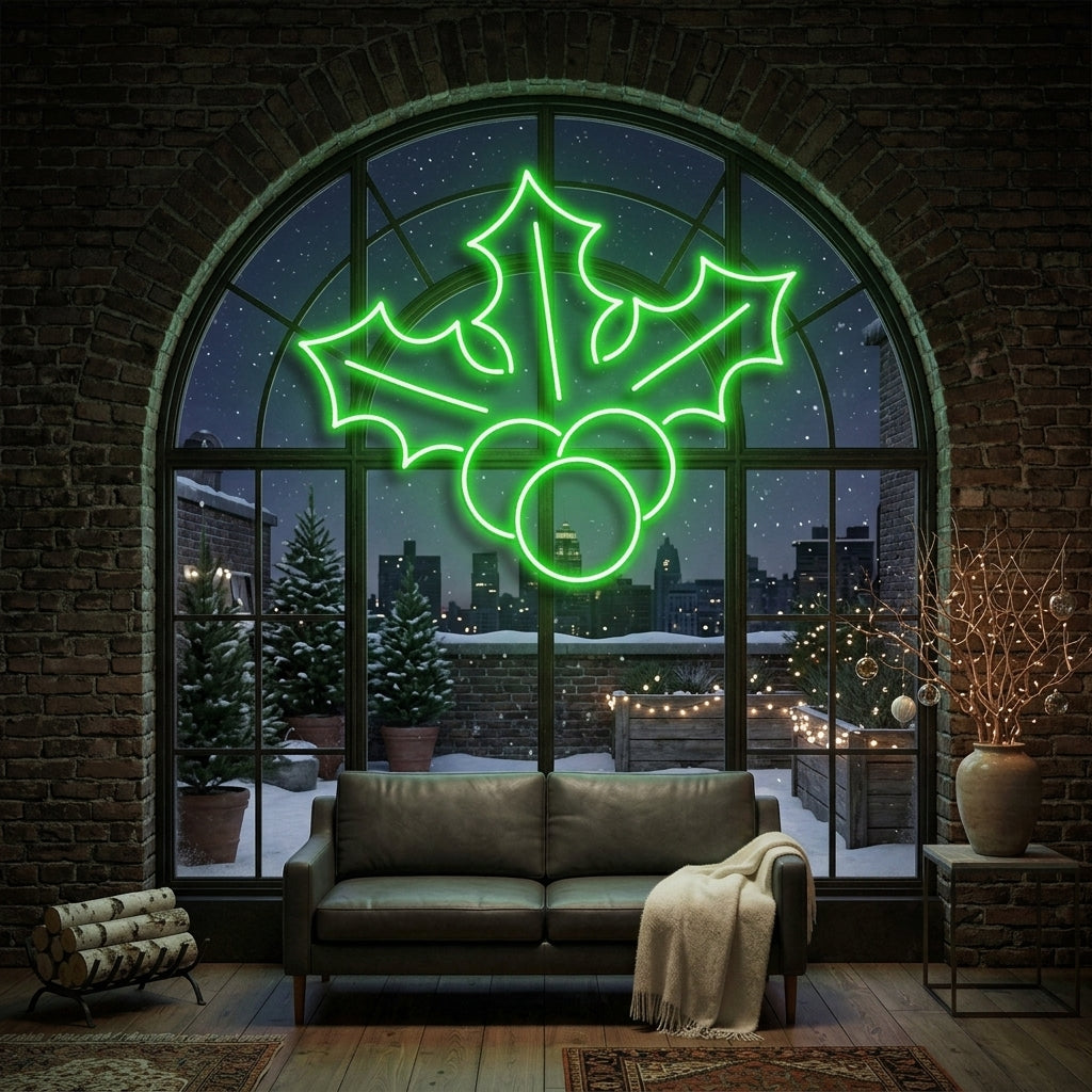 Christmas Holly Flex Neon Sign