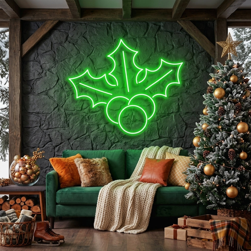 Christmas Holly Flex Neon Sign