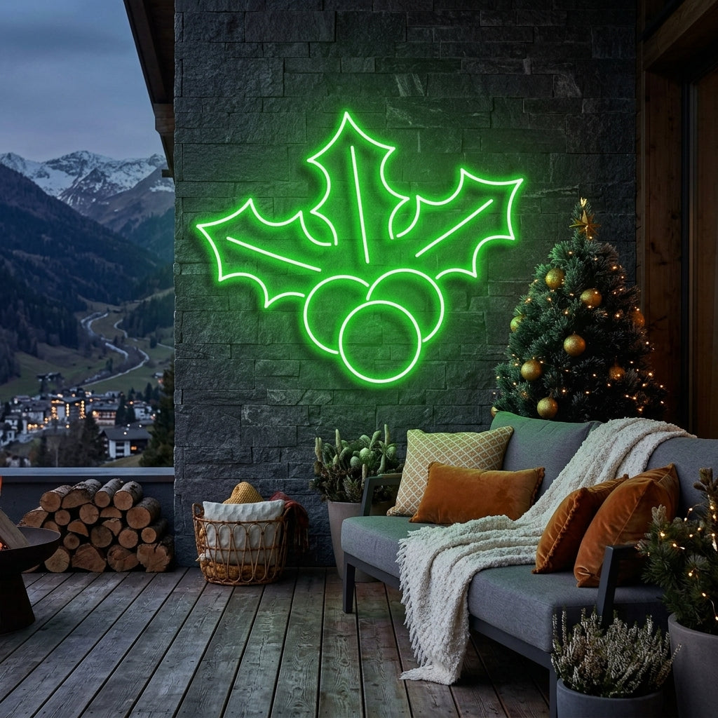 Christmas Holly Flex Neon Sign