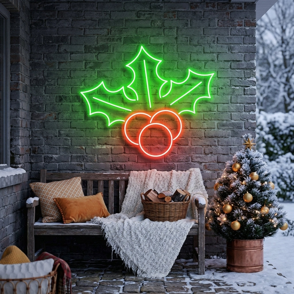 Christmas Holly Flex Neon Sign