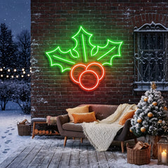 Christmas Holly Flex Neon Sign