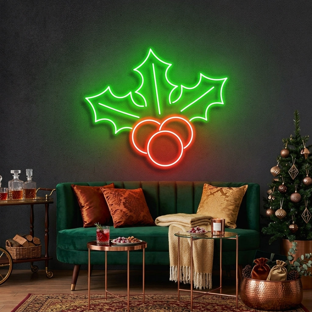 Christmas Holly Flex Neon Sign