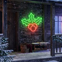 Christmas Holly Flex Neon Sign