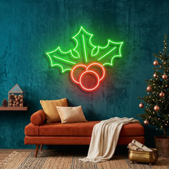 Christmas Holly Flex Neon Sign