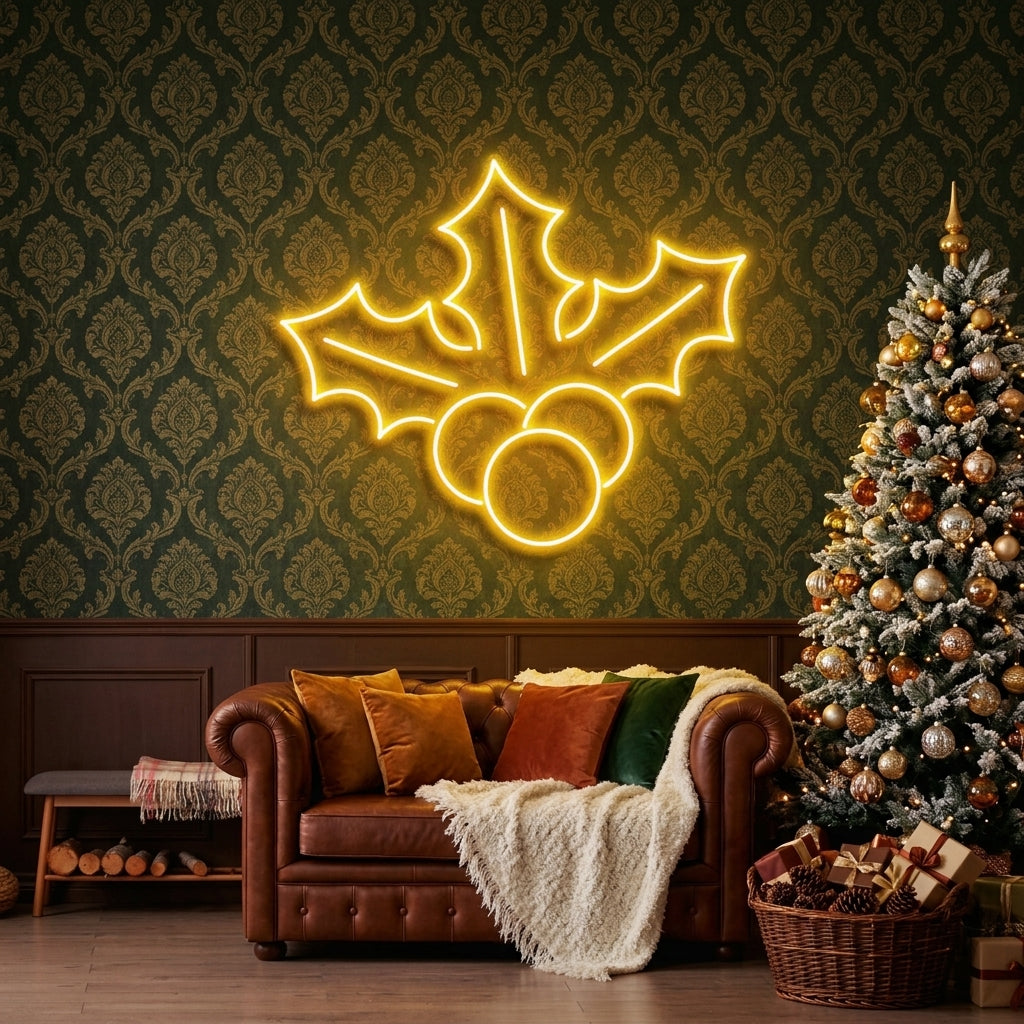 Christmas Holly Flex Neon Sign