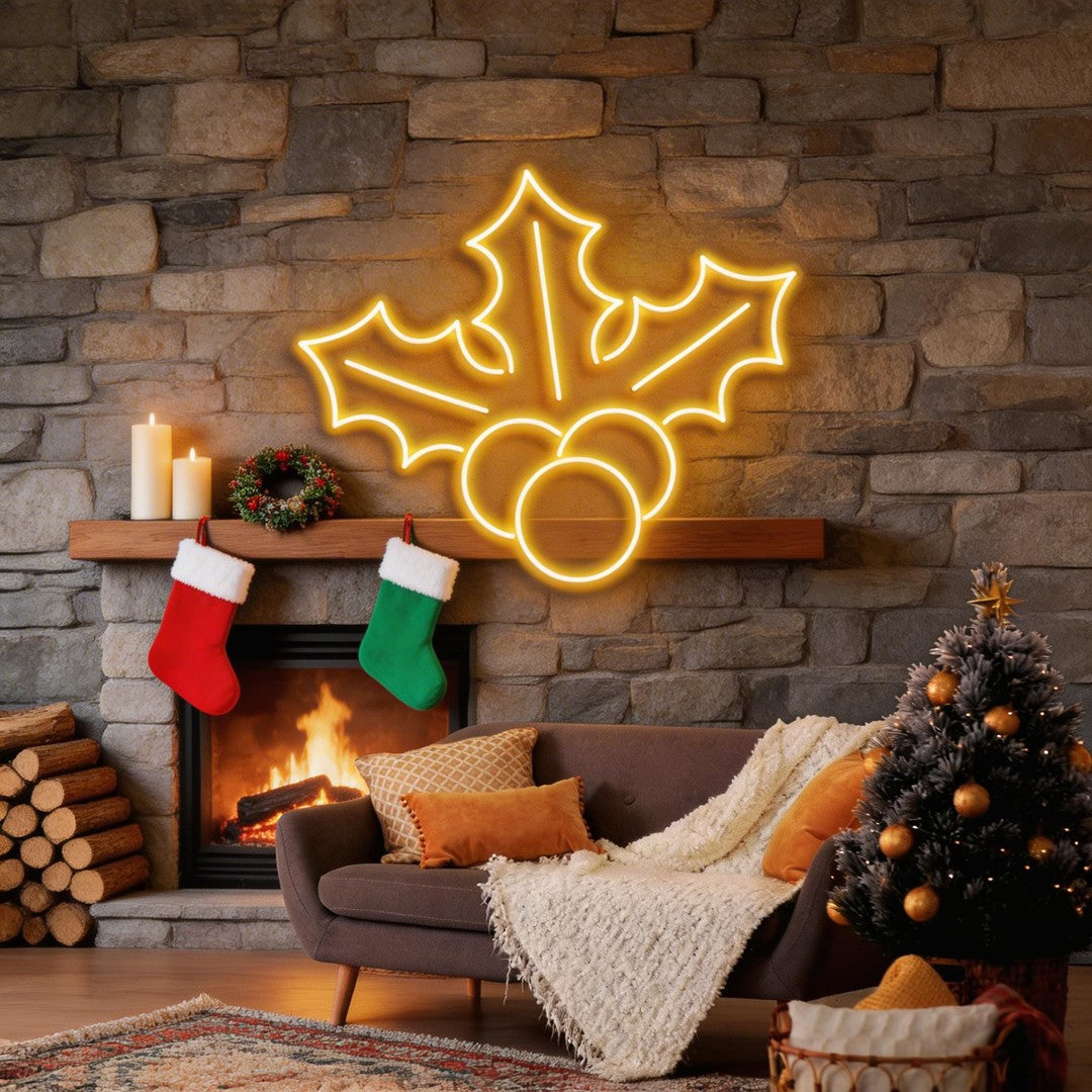 Christmas Holly Flex Neon Sign