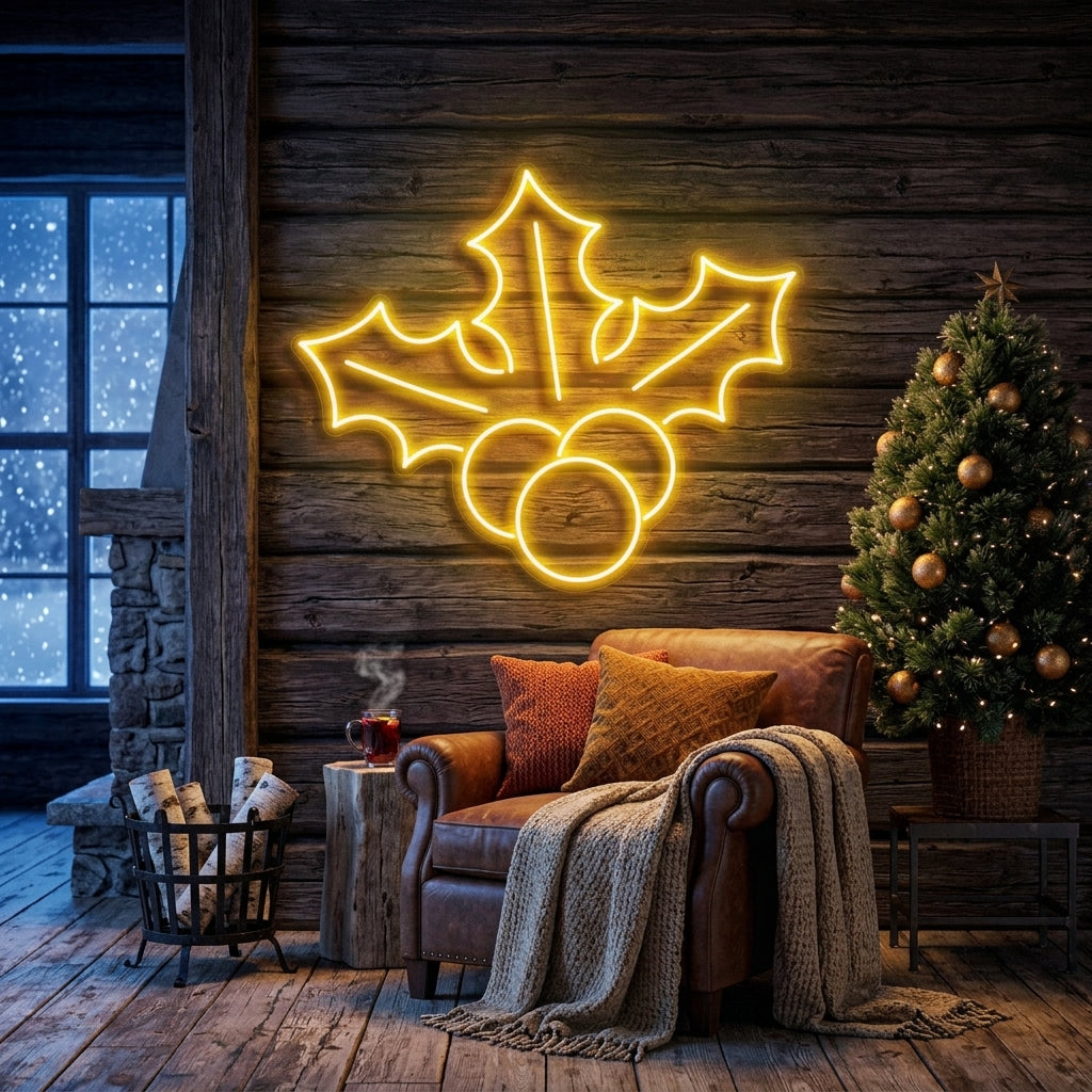Christmas Holly Flex Neon Sign