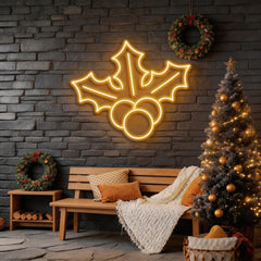 Christmas Holly Flex Neon Sign