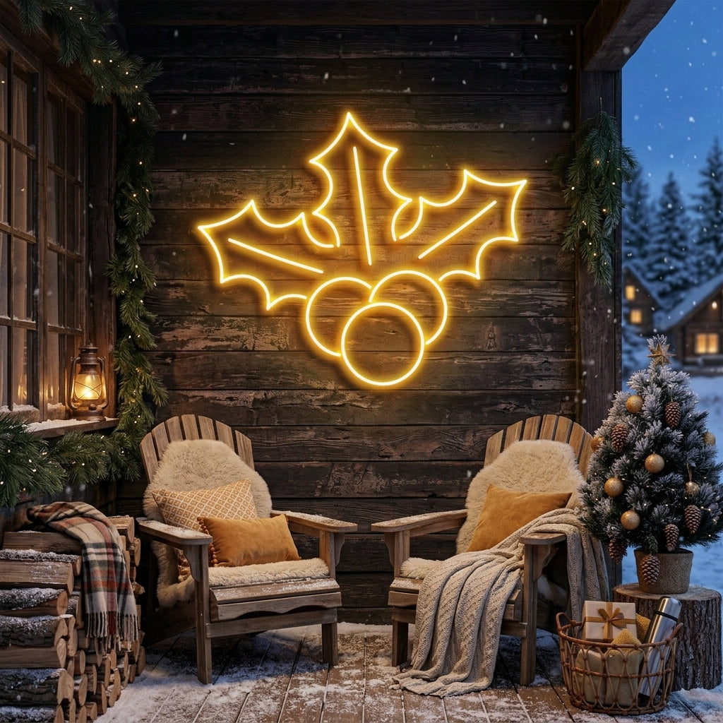 Christmas Holly Flex Neon Sign