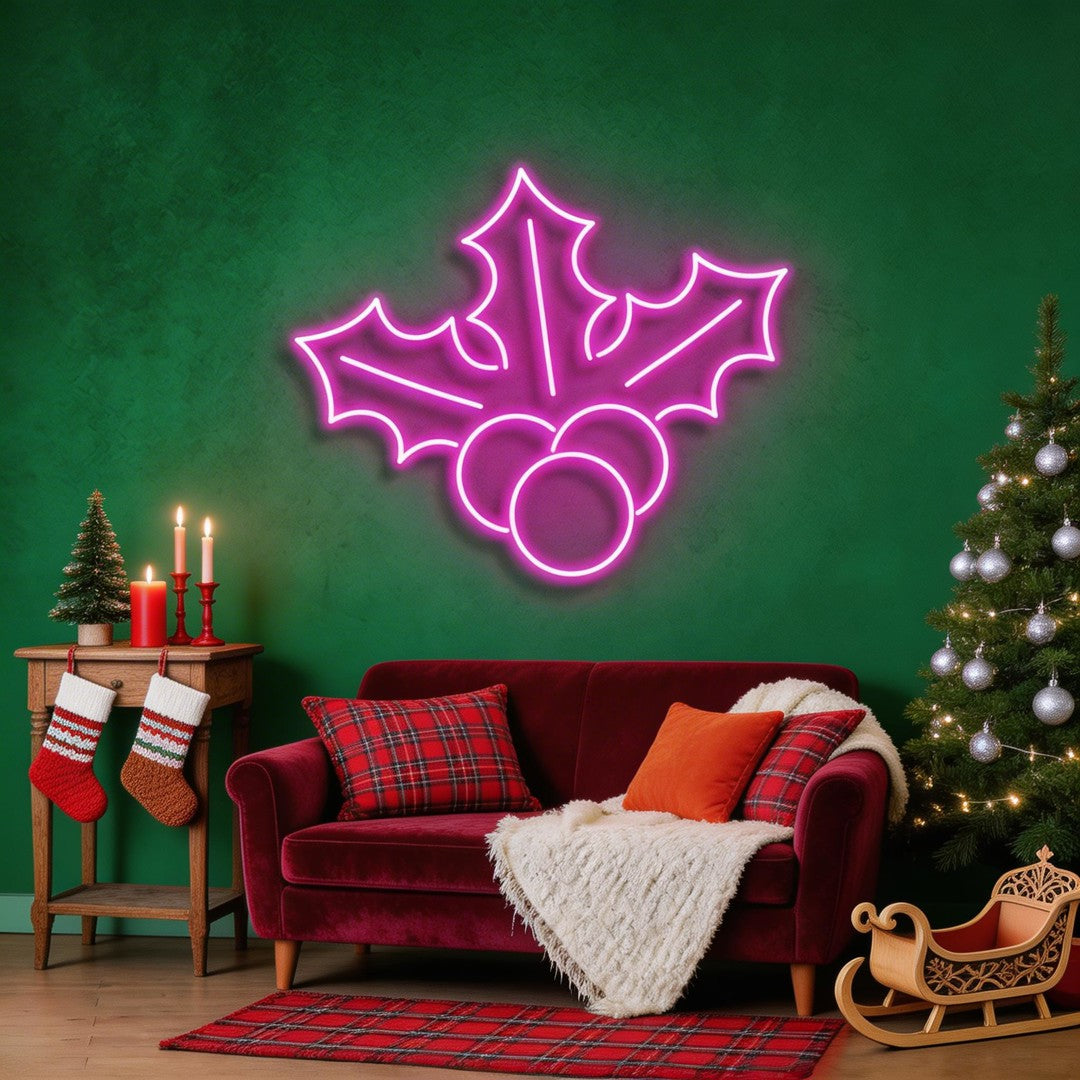 Christmas Holly Flex Neon Sign