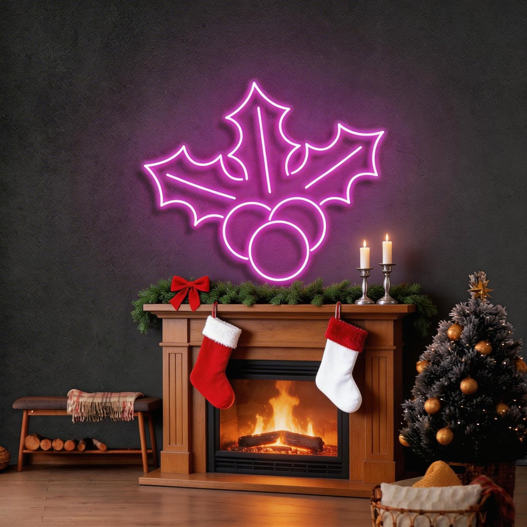 Christmas Holly Flex Neon Sign