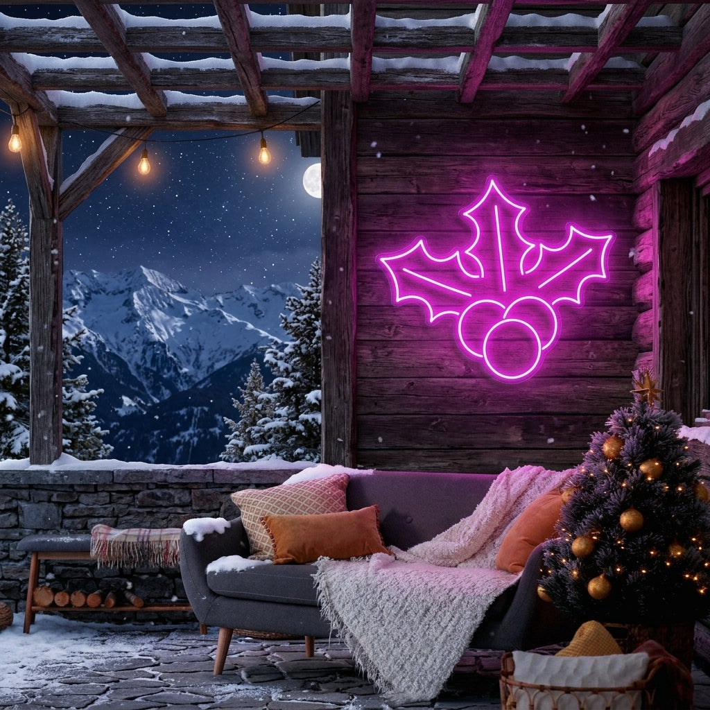 Christmas Holly Flex Neon Sign