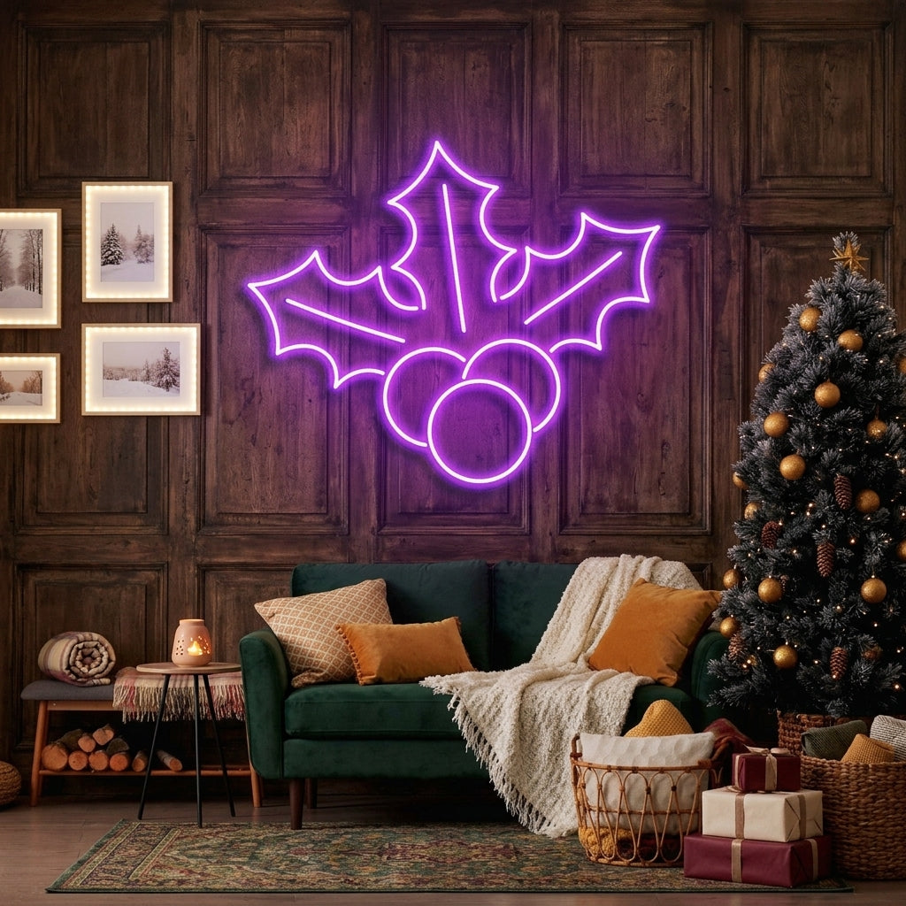 Christmas Holly Flex Neon Sign