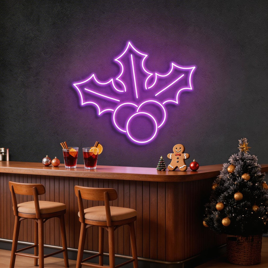 Christmas Holly Flex Neon Sign