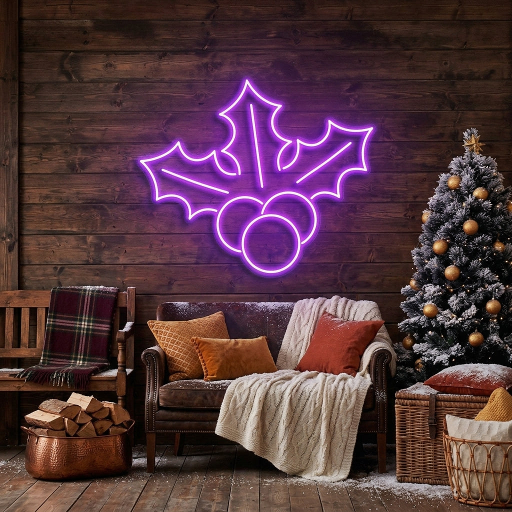 Christmas Holly Flex Neon Sign