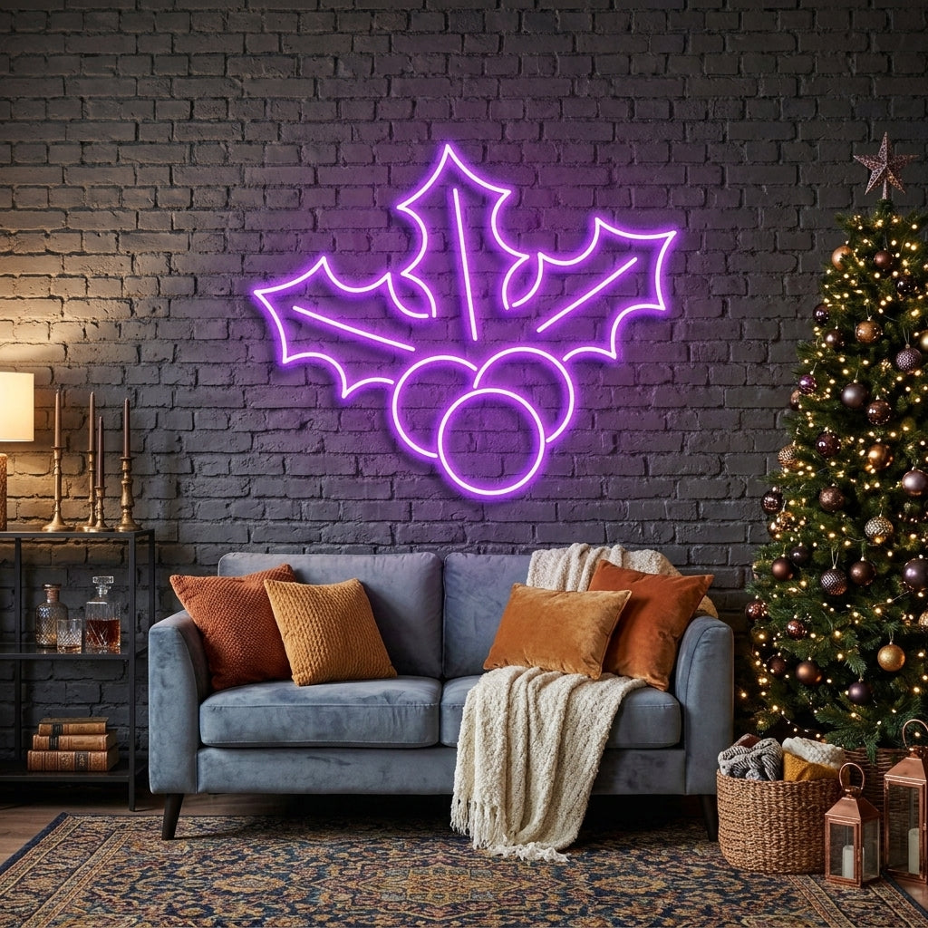 Christmas Holly Flex Neon Sign