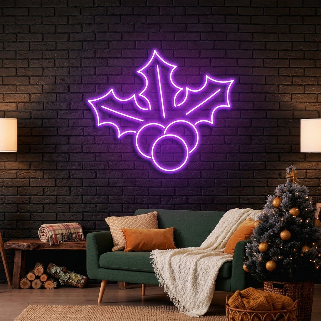 Christmas Holly Flex Neon Sign
