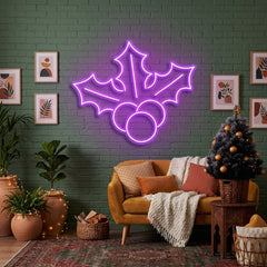 Christmas Holly Flex Neon Sign