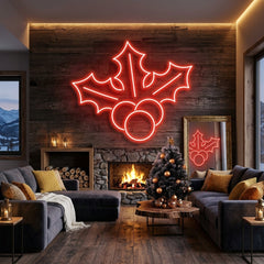 Christmas Holly Flex Neon Sign