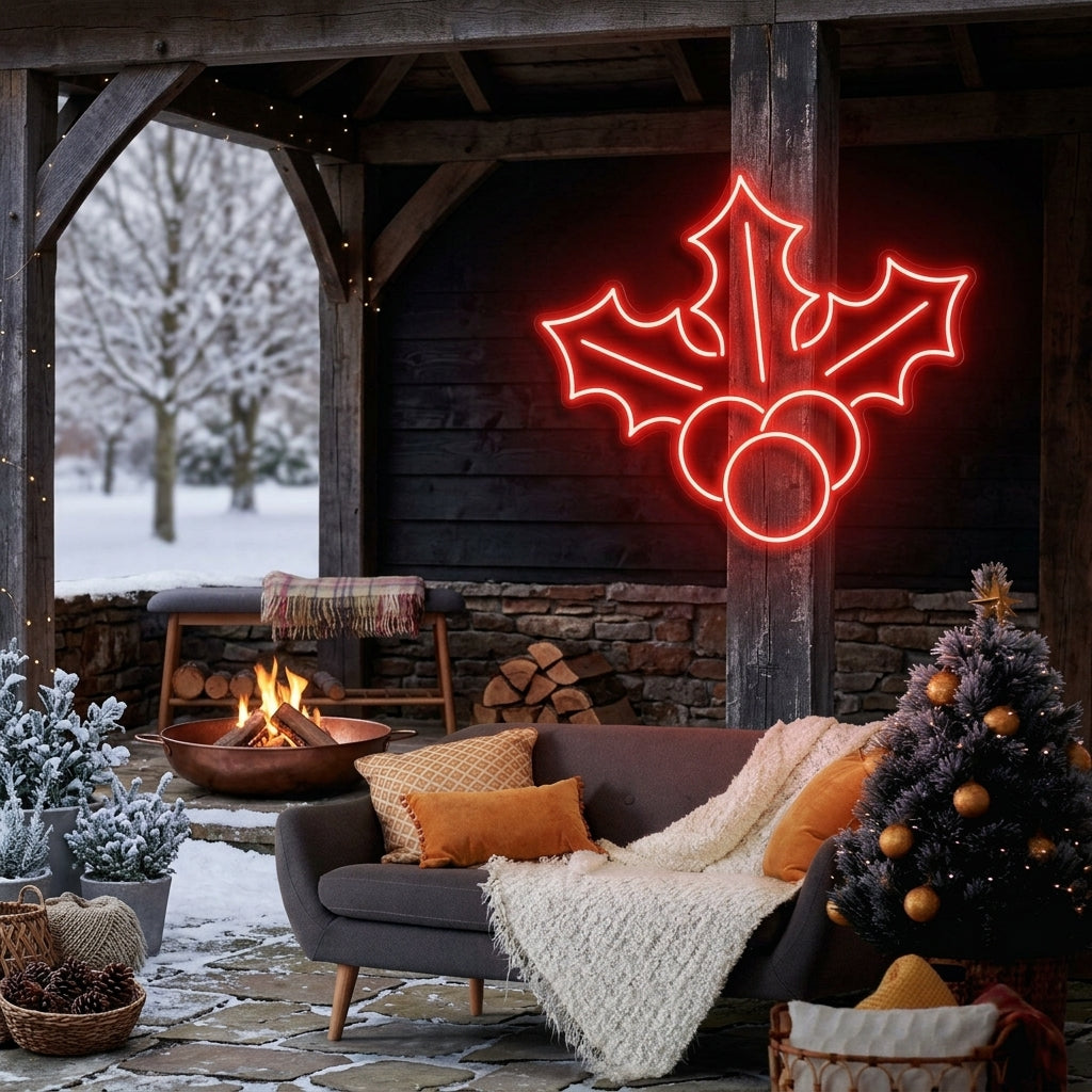 Christmas Holly Flex Neon Sign