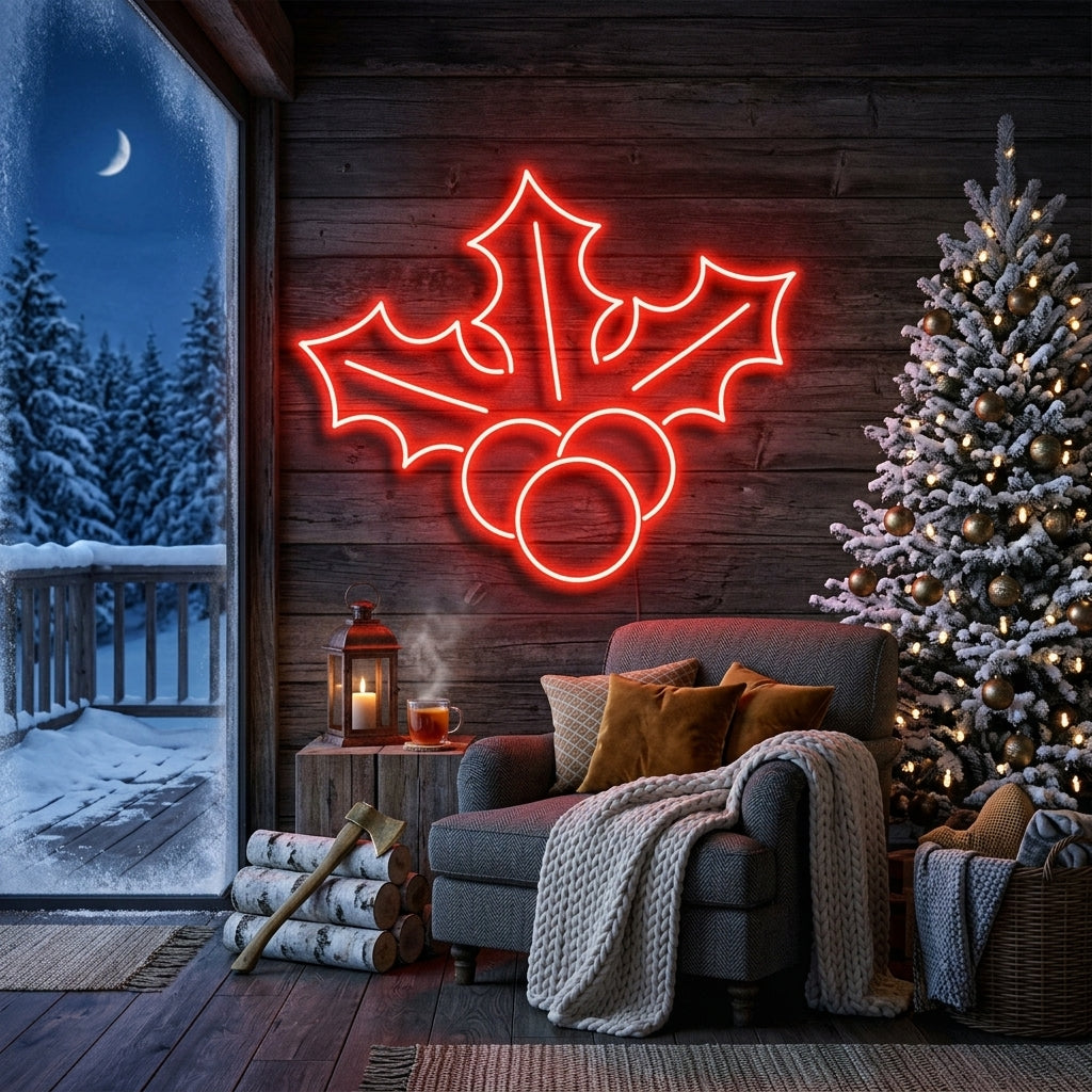 Christmas Holly Flex Neon Sign