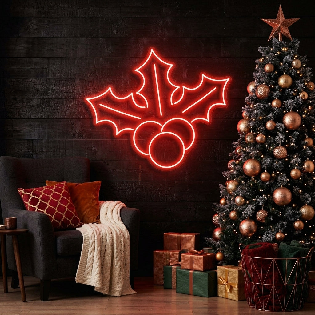 Christmas Holly Flex Neon Sign