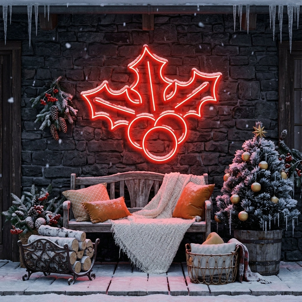 Christmas Holly Flex Neon Sign