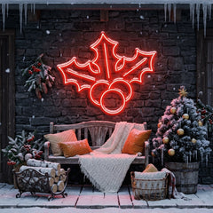 Christmas Holly Flex Neon Sign