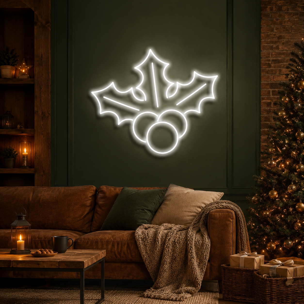 Christmas Holly Flex Neon Sign