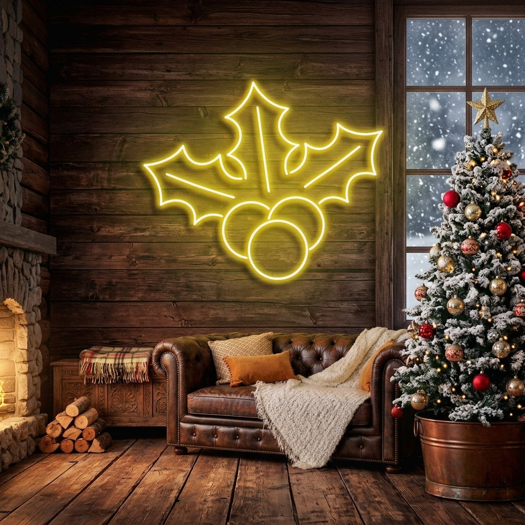 Christmas Holly Flex Neon Sign