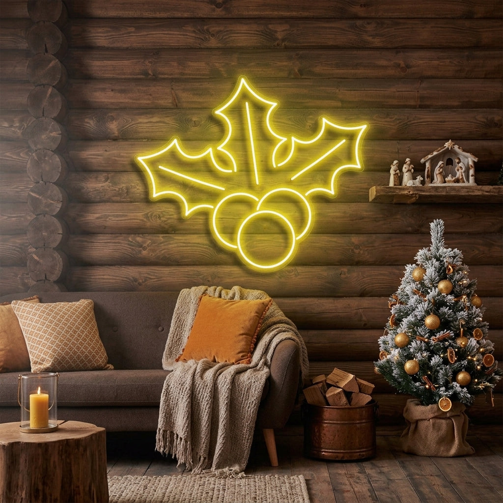 Christmas Holly Flex Neon Sign