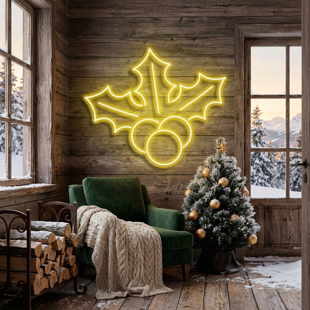 Christmas Holly Flex Neon Sign